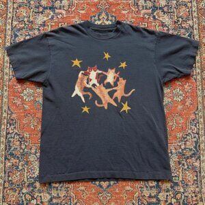 Y2K Black Cats Under the Stars T - shirt